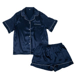 Load image into Gallery viewer, Blue Satin Pajama Set
