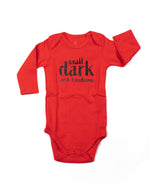 Load image into Gallery viewer, Small Dark and Handsome long sleeve onesie
