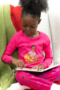 Black girl reading a book